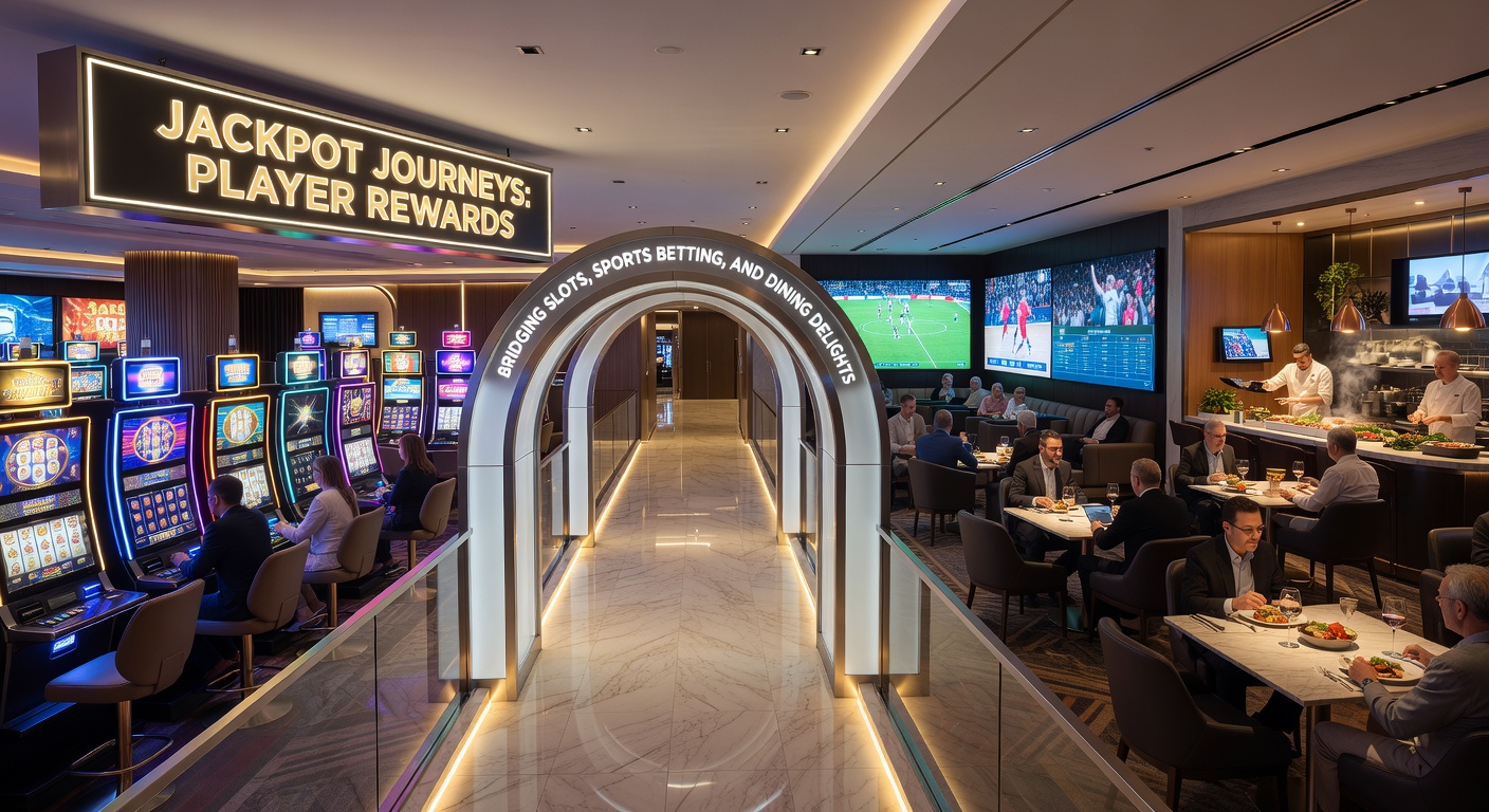 Close-up of a loyalty card scan at a sports betting window, with slot winnings converting to a dining voucher on screen
